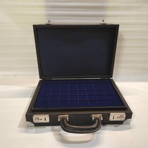 Briefcase for Coins IN PU Black Including 4 Trays Masterphil Blue - $182.85