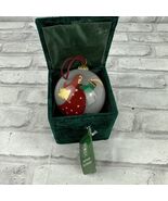 Christmas House Angel &amp; Music Notes Hand Painted Glass Ornament In Velve... - $11.34
