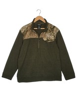 Realtree Top Mens L Camouflage Quarter Zip Pull Over Color Block Pocket ... - $35.19 CAD