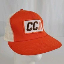 Vintage CCX Con-way Central Express Snapback Trucker Hat Cap Orange White  - £13.54 GBP