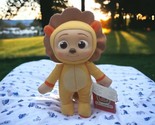 Cocomelon JJ LION Cat 8&quot; Yellow Plush Doll Soft Toy w/ Plastic Face See ... - $10.88