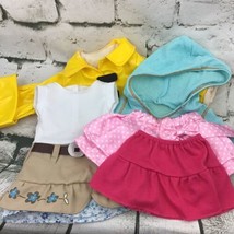 18” Doll Clothes 5Pc Lot Pink Skirts Yellow Rain Jacket Mini Dress Net S... - £11.72 GBP