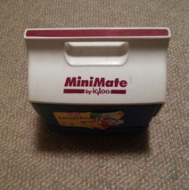 000 Vintage Minimate Igloo Cooler Blue &amp; Purple Drinks Lunch Cute Ice Chest - £22.34 GBP