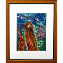 "Red Cloak" By Susan Soffer Cohn Framed Mixed Media Montage on Canvas 18... - $1,484.95