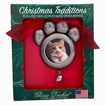 Christmas Ornament  Pet Paws Bell Kitty Cat Puppy Dog Gloria Duchin Made USA - £11.62 GBP