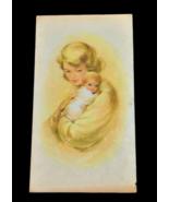 1950s New Baby Card Mom Holding Blue Eyed Blonde Haired Baby Vintage Used - £3.67 GBP