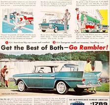 1958 Rambler Rebel V8 Advertisement Willard Mullin Baseball Automobilia ... - $29.99