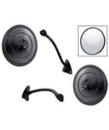 55-59 Chevy Truck 5&quot; Black Ribbed Door Rear View Mirror w/ LH &amp; RH Mount... - $72.64 CAD