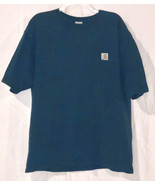 Carhartt Force T-Shirt Men&#39;s L Short Sleeve Green Relaxed Fit Pocket Tsh... - £8.50 GBP