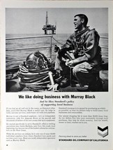 MURRAY BLACK-Standard Oil Company-Diver-Oil-Local Business-1964 Vintage Print Ad - $9.88