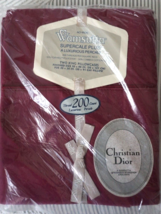 Christian Dior Wamsutta King Pillowcases No-Iron Supercale Plus Burgundy Red NEW - £20.21 GBP