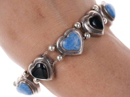 Sterling hearts Semi-precious stone link bracelet - £67.11 GBP