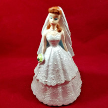 Barbie Bride Figurine 1994 Redhead 4 Inches Vintage RARE Cake Topper Plastic - £21.31 GBP