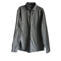 Jeff Bank 24:7 Buisness Mens Cotton  Gray Long Sleeve Button Down Shirt ... - $17.60