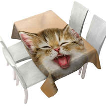 Adorable for Children Laughing Kitten Tablecloth - $51.95 CAD+