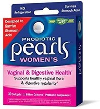 Nature&#39;s Way Probiotic Pearls Women&#39;s, Vaginal and Digestive Health, 30 Softgels - £79.92 GBP