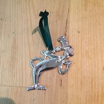Silver Colored Metal Cat in The Hat Dr. Seuss Christmas Ornament - £7.45 GBP