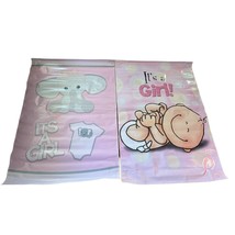 It&#39;s A Girl Pink Party Banners For Jumpers Bounce House Lot Of 2 Characters - £75.84 GBP