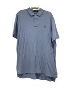 POLO RALPH LAUREN Men’s Shirt SKY BLUE Collared Brown Logo Short Sleeve ... - £9.56 GBP