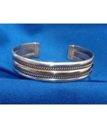 Native American TAHE 12K Gold Filled Sterling Silver Cuff Bracelet  - $79.99