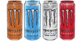 Monster Energy Ultra Zero Sugar 4 Flavor Variety Pack 12 Cans, 16 Fl Oz  - £31.46 GBP