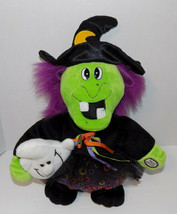 Vintage MTY International Halloween Animated Plush Witch 15&quot; - £19.56 GBP