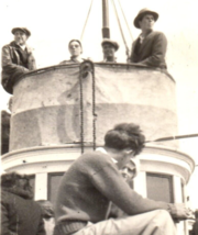 Men On Boat Original Photo Vintage Photograph Antique - £10.32 GBP