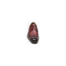 Stacy Adams Gennaro Wingtip Oxford Ostrich Print Leather Red 25537-600 image 7