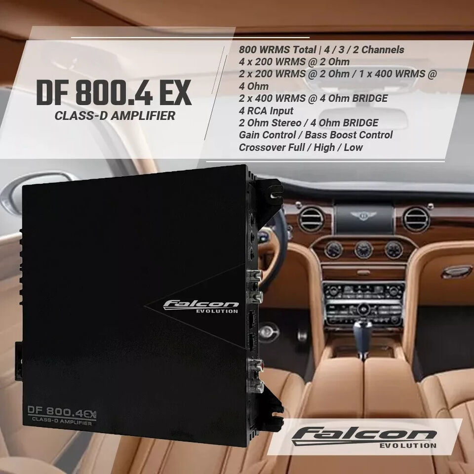 AMPLIFIER  FALCON DF 800.4 EHX 800 RMS 4 CANAIS MONO E STEREO - POTENCIA... - $197.50