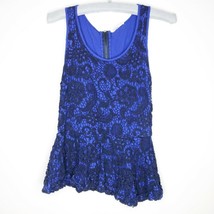 Anthropologie Meadow Rue Women&#39;s Sleeveless Lace Overlay Tank Top Size XS - £5.42 GBP
