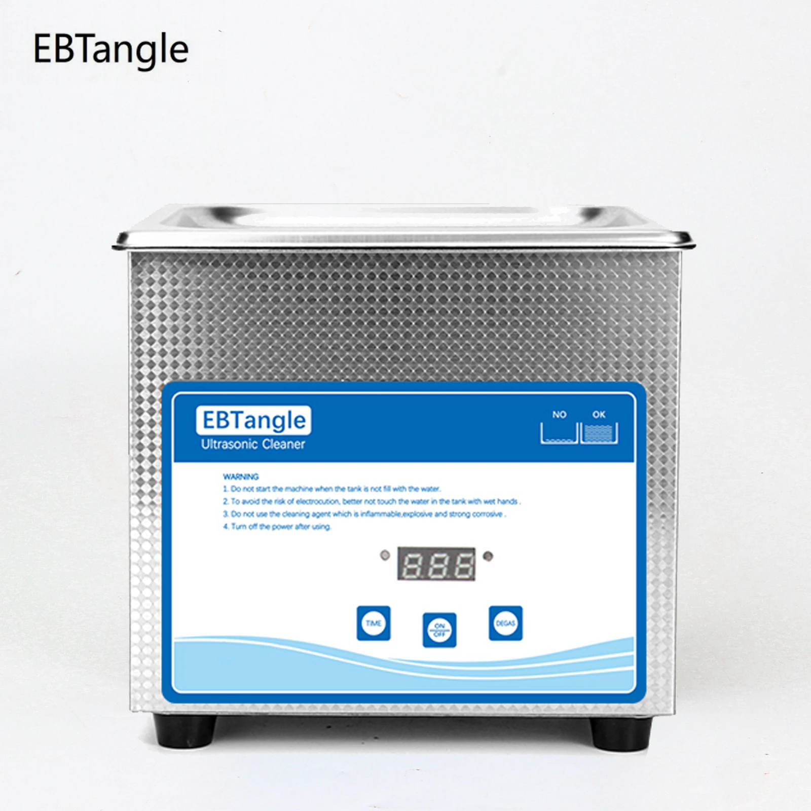 EBTangle 1L 60W Portable Ultrasonic Cleaner 304 Stainless Steel Washing ... - £134.02 GBP