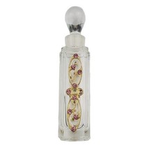 Glass Vintage Pink Jeweled Rhinestone Miniature Perfume Bottle Made In France - £16.29 GBP