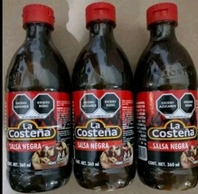 La Costena Black Salsa ( Salsa Negra ) 3 Bottles 360g Each - Free Shipping - $445.24 MXN