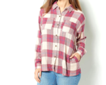 Studio Park x Courtney Khondabi Spring Plaid Button Front Shirt- Mauve, XS - $25.29
