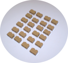25 Used LEGO 1 x 2  Dark Tan Bricks w Embossed Brick Masonry Profile 98283 - £7.82 GBP
