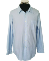 Tommy Hilfiger Dress Shirt Men&#39;s Size X-Large Blue White Stripes Button Front LS - £15.26 GBP