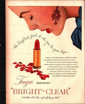 1954 Tangee Bright and Clear Lipstick 1950&#39;s Ephemera Vintage Print Ad pretty a8 - £19.22 GBP