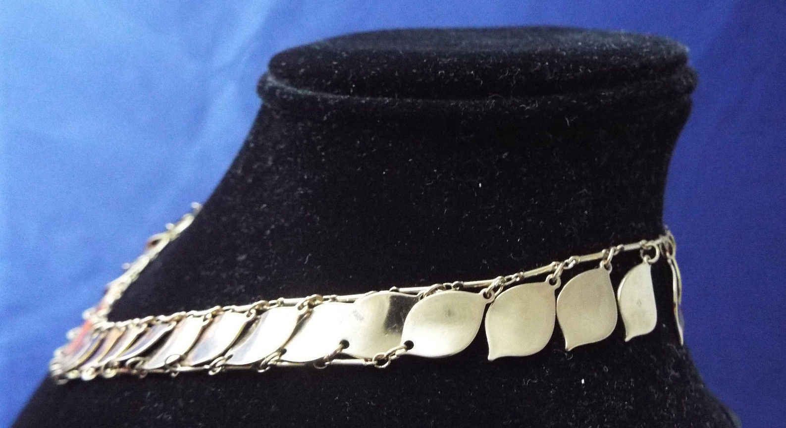 Vintage Signed Mid Century Adjustable Vendome Gold Tone Choker Style Necklace Item image 3