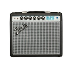 Fender &#39;68 Custom Vibro Champ Reverb Electric Guitar Combo Amp, Black - £1,169.19 GBP