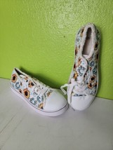 Womens Sunflower Print Canvas Shoes Sneakers Casual Size 44 Size 11.5 - $18.65