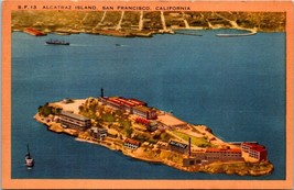 One(1) San Francisco California(CA) Alcatraz Island Linen Unposted VTG Postcard - £6.08 GBP