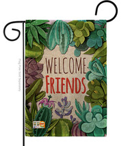 Welcome Friends Burlap - Impressions Decorative Garden Flag G135115-DB - £18.41 GBP