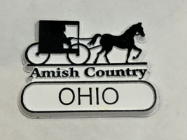 Amish Country Ohio Souvenir Fridge Rubber Magnet Horse Buggy 2.5 inch - £5.49 GBP