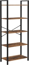 Vasagle Alinru Bookshelf, Bookcase, 5-Tier Storage Rack With Steel Frame... - $76.93