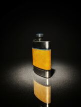 Brizard and Co Flask Blue and Camel Color Leather Made in USA image 2