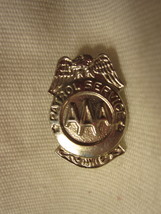 Vintage AAA School Safety Patrol Service silver badge pin : Circle W/ Ea... - £5.49 GBP