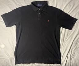 Polo Ralph Lauren Shirt Men’s XLT Tall Black Short Sleeve 1/4 Button Red... - $25.00