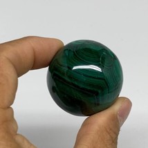 105.3g, 1.5&quot;(37mm), Natural Solid Malachite Sphere Gemstone @Congo, B32786 - £67.10 GBP