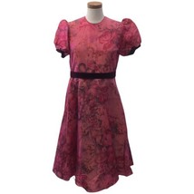 Vintage 80s Alexandra Of California Floral Prom Taffeta Party Dance Dres... - $58.41