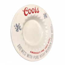 Coors Light Beer Ceramic Ashtray Americas Fine Light Cream Red Grey Nice Vintage - £10.74 GBP